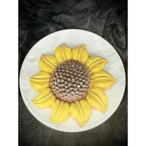 Sexton USA 1967 cast metal flower wall hanging.